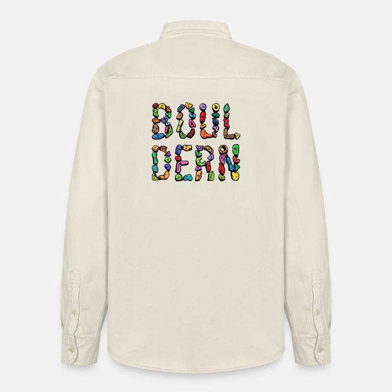 Bouldering boulder climbing scripture mountaineering - Relaxed Fit Unisex Organic Shirt by Stanley/Stella - soft Ecru