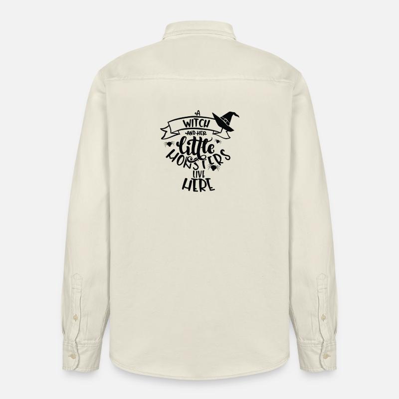 Chapeau de sorcière en rotation - Chemise unisexe coupe décontractée bio Stanley/Stella - écru doux