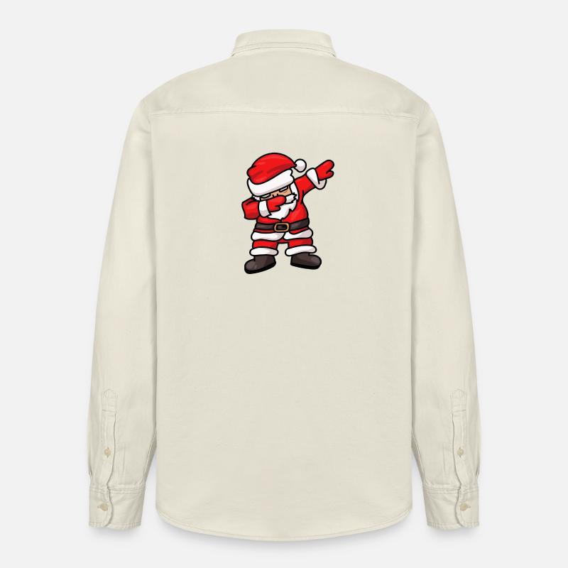 Dabbing Santa Weihnachtsmann Dab Dance - Relaxed Fit Unisex Organic Hemd von Stanley/Stella - Natur