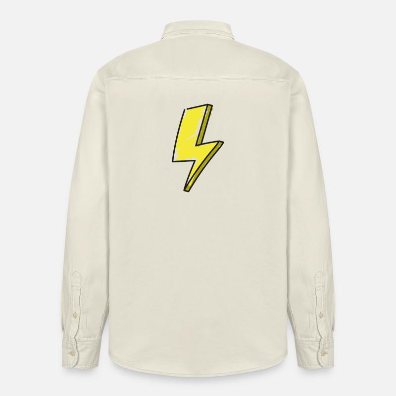 Blitz - Illustration - Relaxed Fit Unisex Organic Hemd von Stanley/Stella - Natur