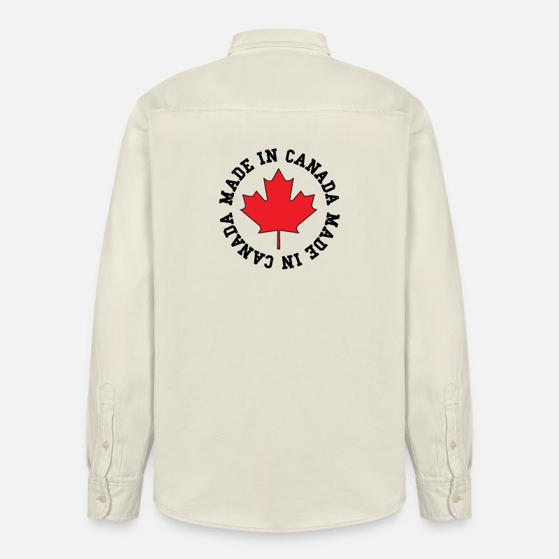 Made in Canada – Ahornblatt Statement - Relaxed Fit Unisex Organic Hemd von Stanley/Stella - Natur