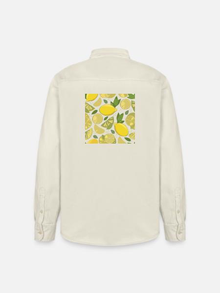 Zitronen-Design mit Frischeffekt - Relaxed Fit Unisex Organic Hemd von Stanley/Stella - Natur