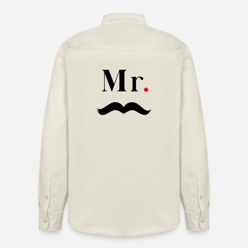 Herr Schwarzer Schnurrbart - Relaxed Fit Unisex Organic Hemd von Stanley/Stella - Natur