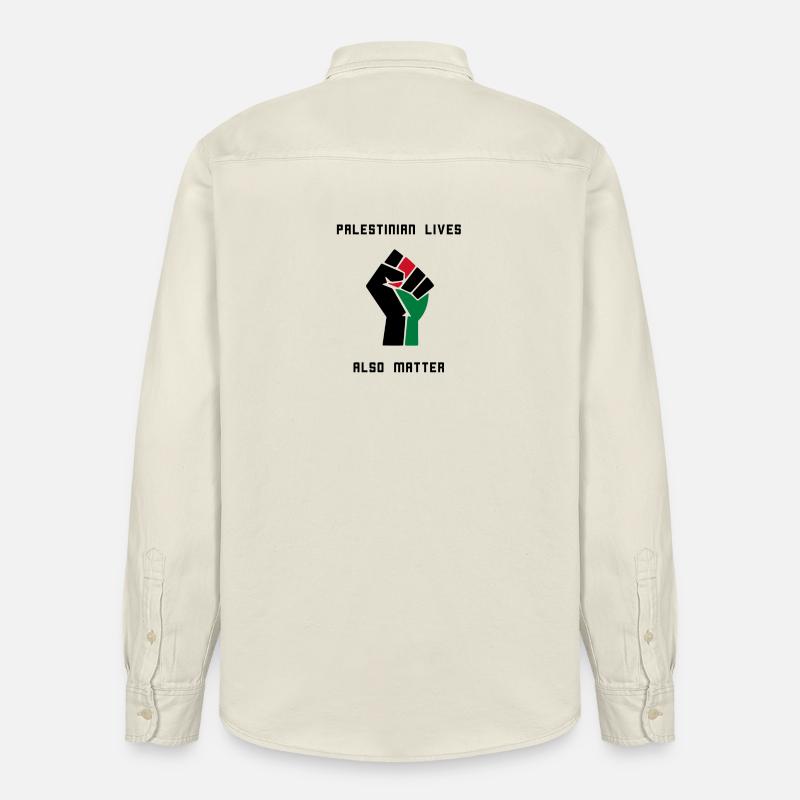 Les vies palestiniennes comptent ! Palestine libre - Chemise unisexe coupe décontractée bio Stanley/Stella - écru doux