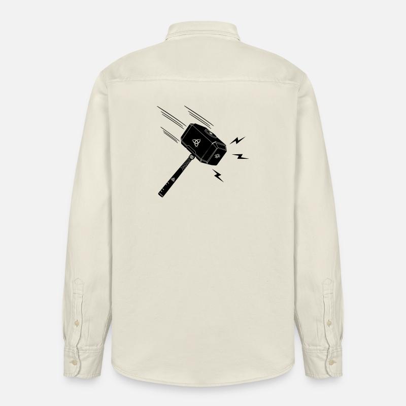 Marteau de thor Thor s marteau Mjolnir foudre stral - Chemise unisexe coupe décontractée bio Stanley/Stella - écru doux