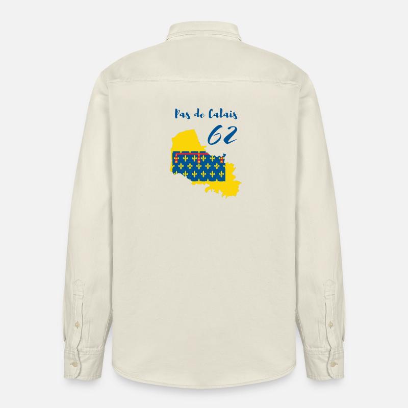 Pas de calais - Chemise unisexe coupe décontractée bio Stanley/Stella - écru doux