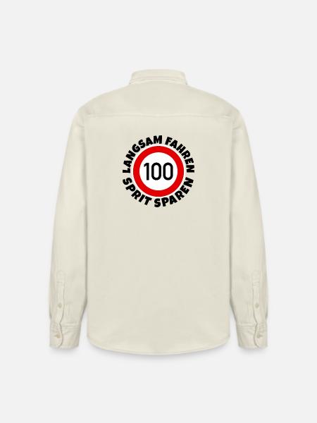 Langsam fahren - Sprit sparen - Tempo 100 - Relaxed Fit Unisex Organic Hemd von Stanley/Stella - Natur