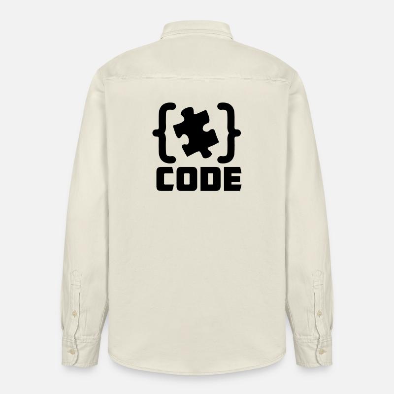 Programmierer Code-Puzzle-Lösung - Relaxed Fit Unisex Organic Hemd von Stanley/Stella - Natur