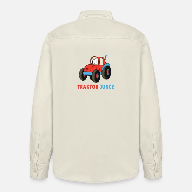 Traktor Junge - Relaxed Fit Unisex Organic Hemd von Stanley/Stella - Natur