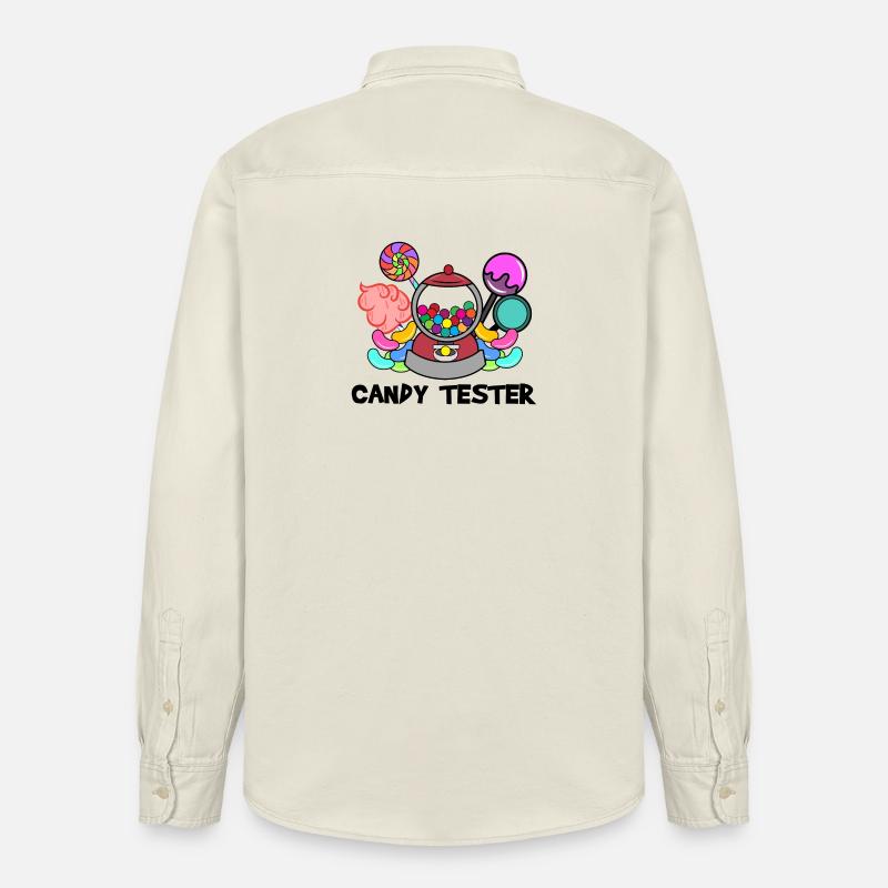 Candy Sweets Statement Dessert Snacking - Chemise unisexe coupe décontractée bio Stanley/Stella - écru doux