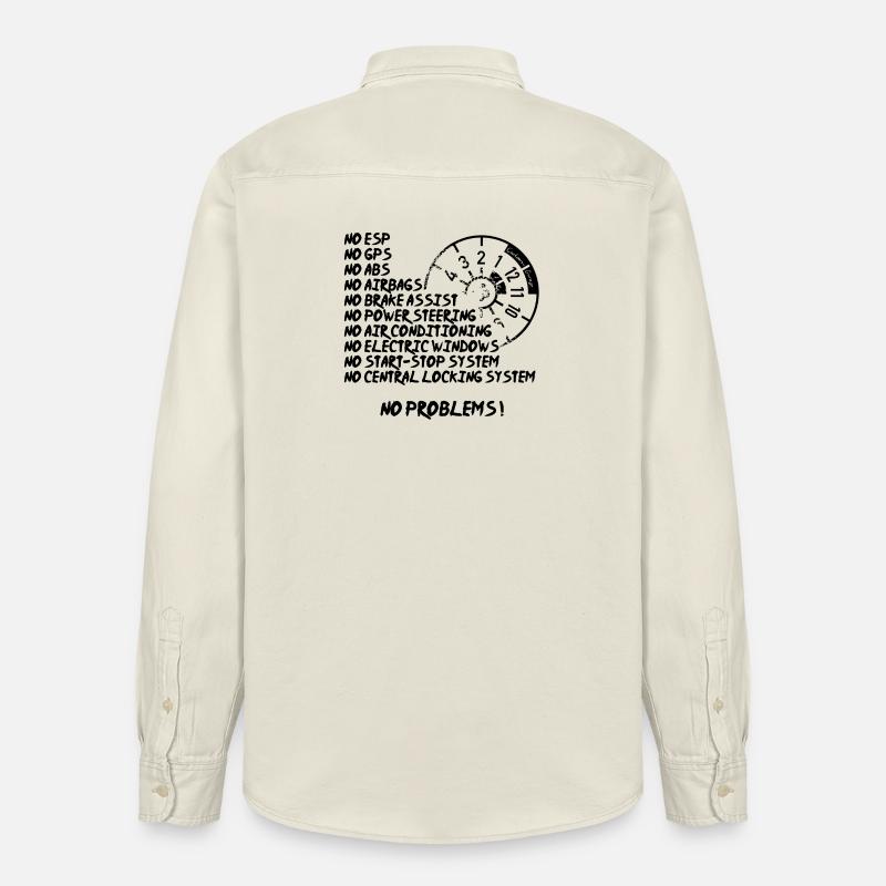 "No Problems" - Relaxed Fit Unisex Organic Hemd von Stanley/Stella - Natur