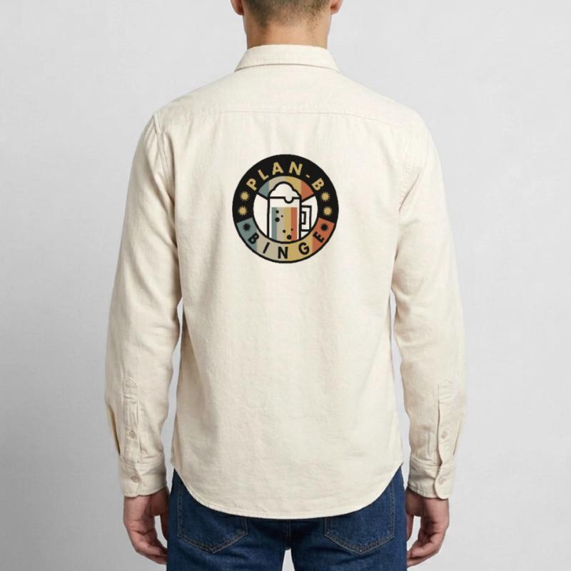 Plan B Boozing Relaxed Fit Unisex Organic Shirt by Stanley/Stella