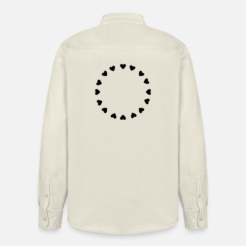 Cercle des cœurs - Chemise unisexe coupe décontractée bio Stanley/Stella - écru doux