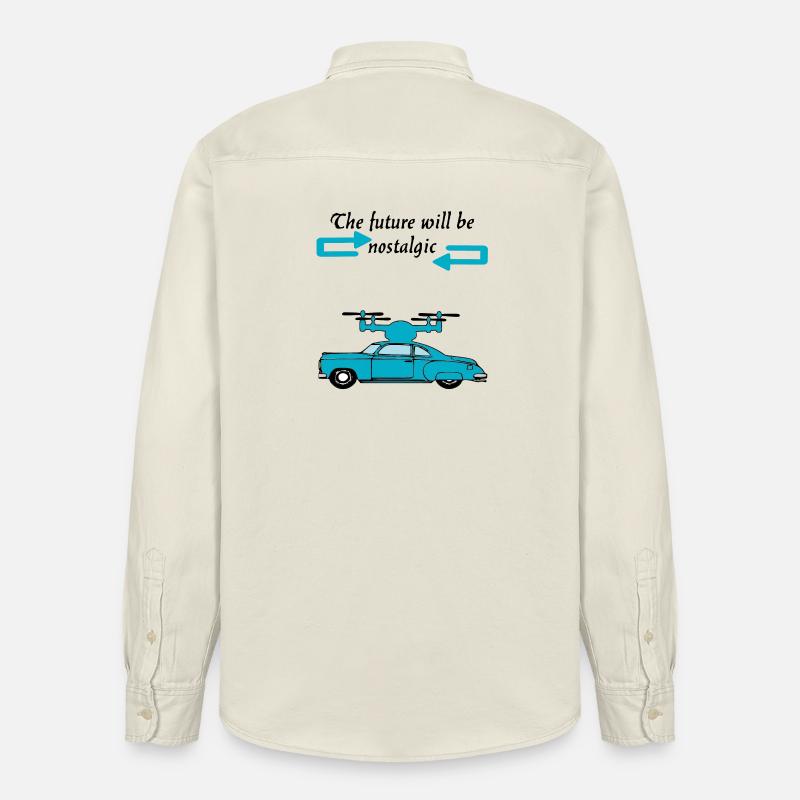 Der Futur wird nostalgisch sein - Relaxed Fit Unisex Organic Hemd von Stanley/Stella - Natur