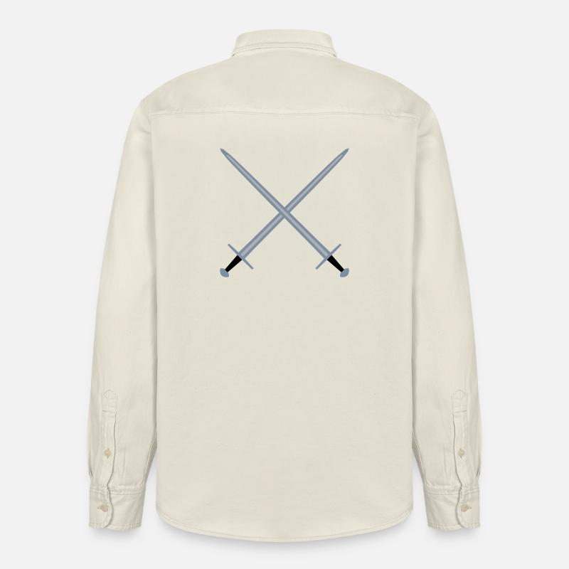 Épées croisées. - Chemise unisexe coupe décontractée bio Stanley/Stella - écru doux