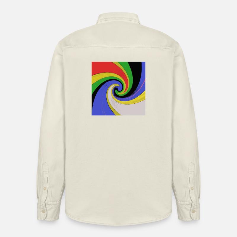 Vortex Pop Art100 - Relaxed Fit Unisex Organic Hemd von Stanley/Stella - Natur