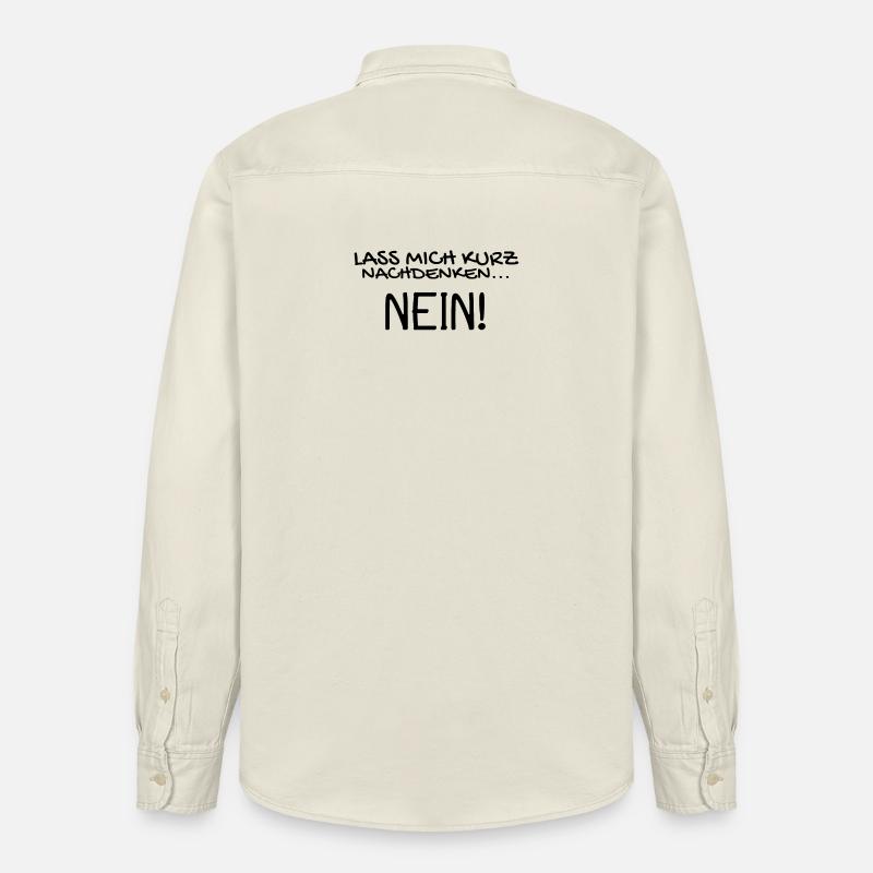 Nein Nö Spruch - Relaxed Fit Unisex Organic Hemd von Stanley/Stella - Natur