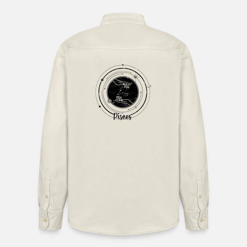 Mitternachtsfunken-Sternenexplosion - Relaxed Fit Unisex Organic Hemd von Stanley/Stella - Natur