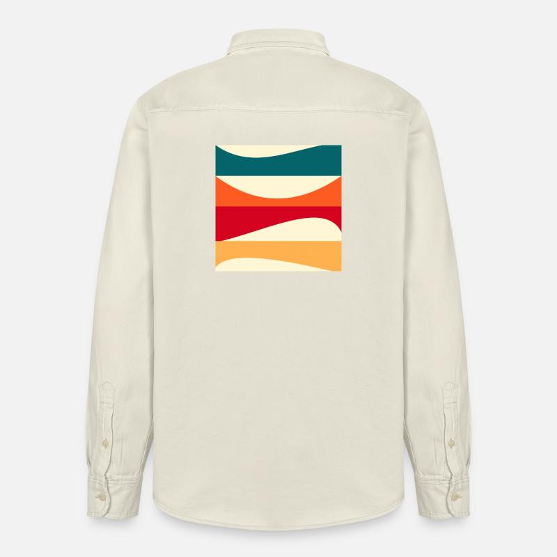 Constructivism - MODERN ART - BACKGROUND - Relaxed Fit Unisex Organic Shirt by Stanley/Stella - soft Ecru