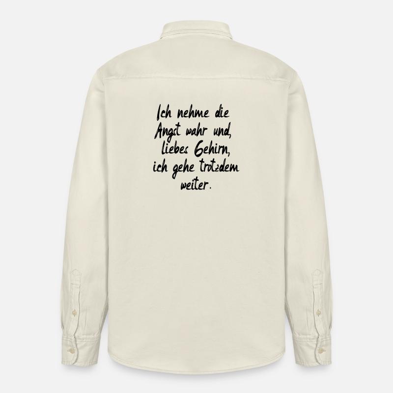 ÄNGSTE ÜBERWINDEN - MOTIVATION SPRÜCHE - Relaxed Fit Unisex Organic Hemd von Stanley/Stella - Natur