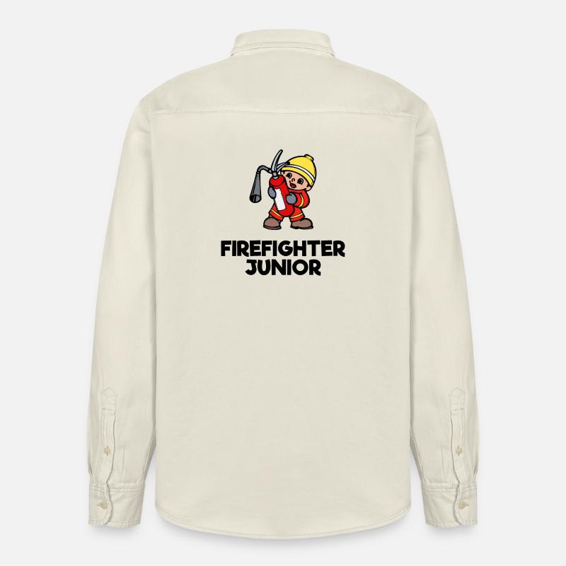 Freiwillige Feuerwehr Lebensretter Statement - Relaxed Fit Unisex Organic Hemd von Stanley/Stella - Natur