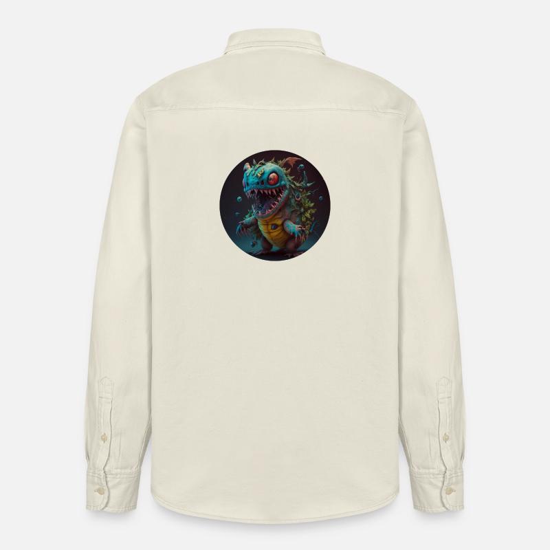 Süsses Monster Comic - Relaxed Fit Unisex Organic Hemd von Stanley/Stella - Natur