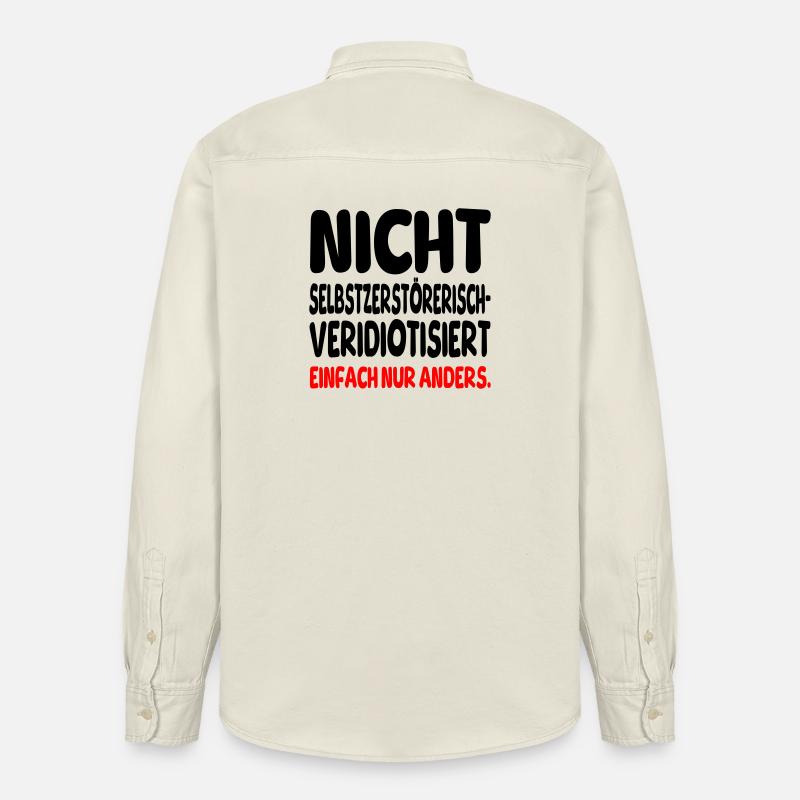 einfach nur anders - Relaxed Fit Unisex Organic Hemd von Stanley/Stella - Natur