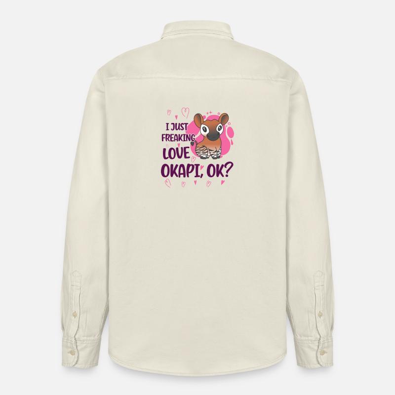 Ich liebe Okapi - Relaxed Fit Unisex Organic Hemd von Stanley/Stella - Natur