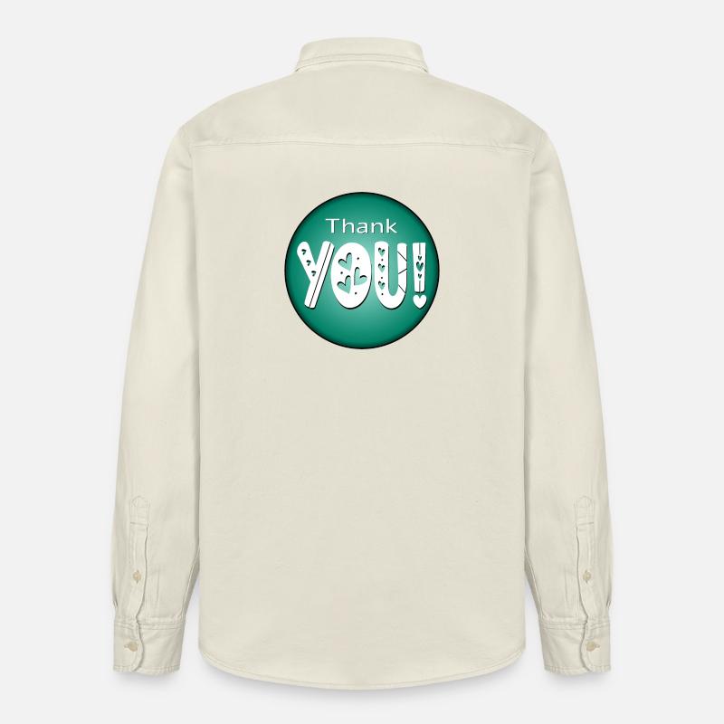 Danke - DANKBAR DANKE - BEZIEHUNG - Relaxed Fit Unisex Organic Hemd von Stanley/Stella - Natur