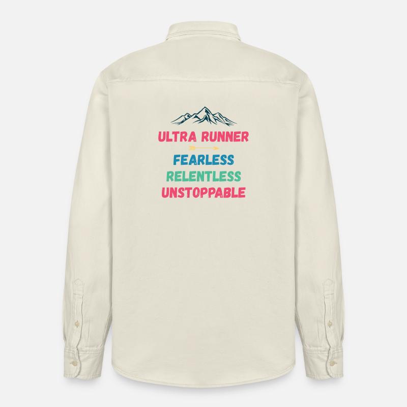 Ultra Runnner - Intrépide. Implacable. Imparable. - Chemise unisexe coupe décontractée bio Stanley/Stella - écru doux