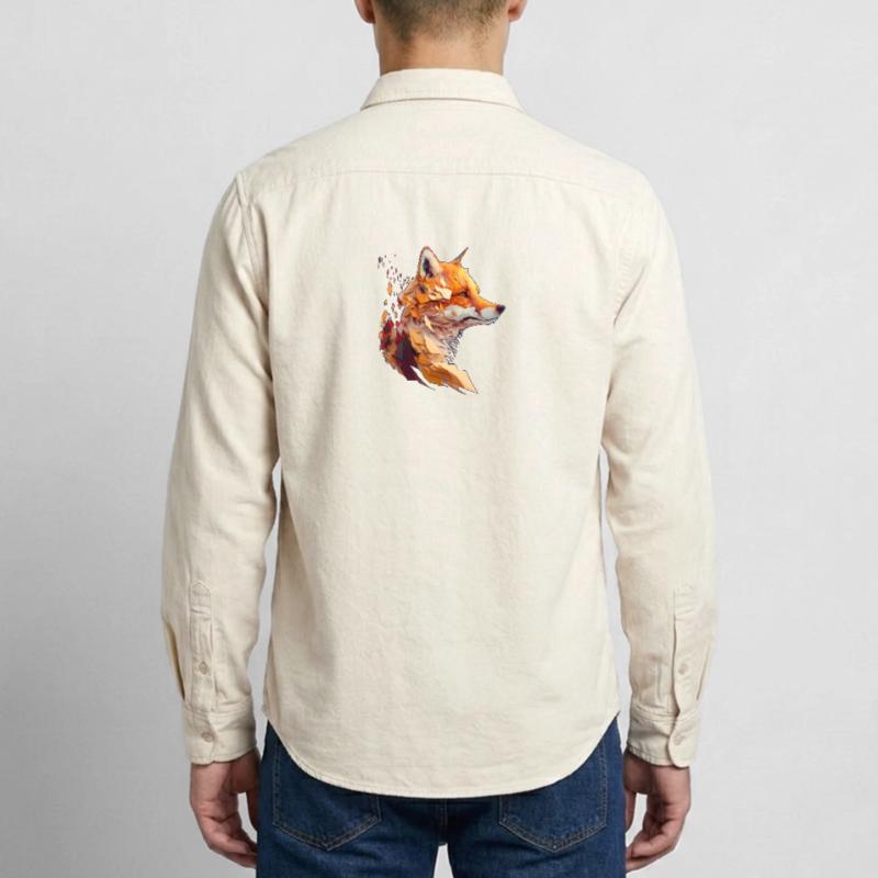 Polygon Fox Design, Pretty Fox Relaxed Fit Unisex Organic Shirt by Stanley/Stella
