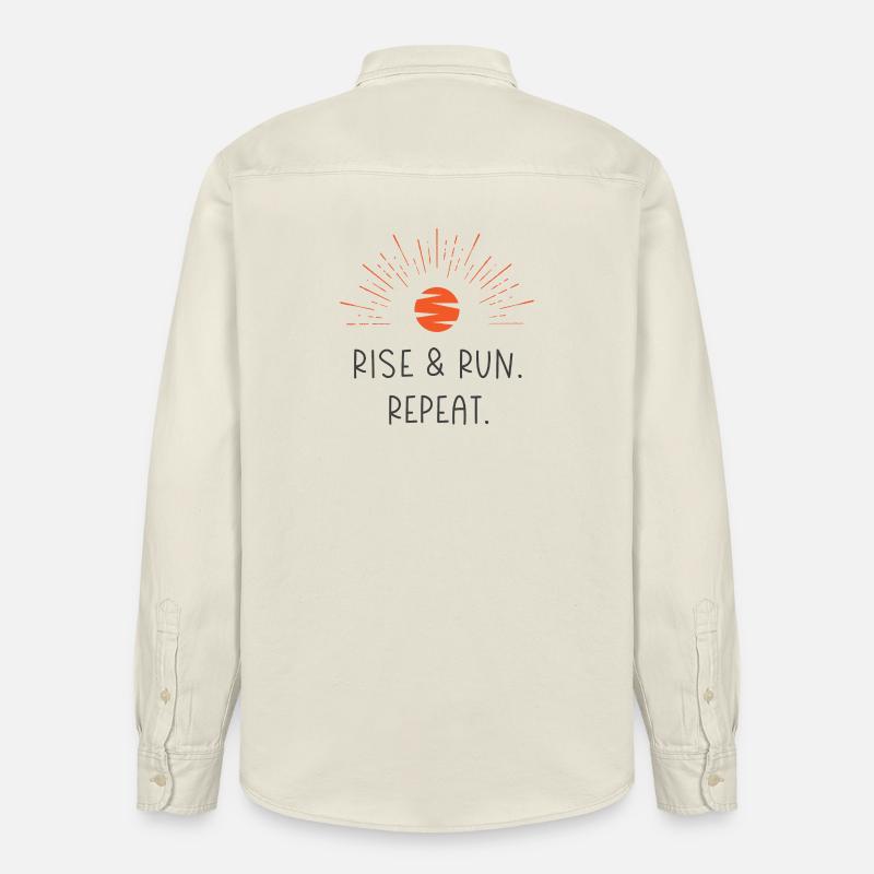Levez-vous et courez. Répéter. - Chemise unisexe coupe décontractée bio Stanley/Stella - écru doux