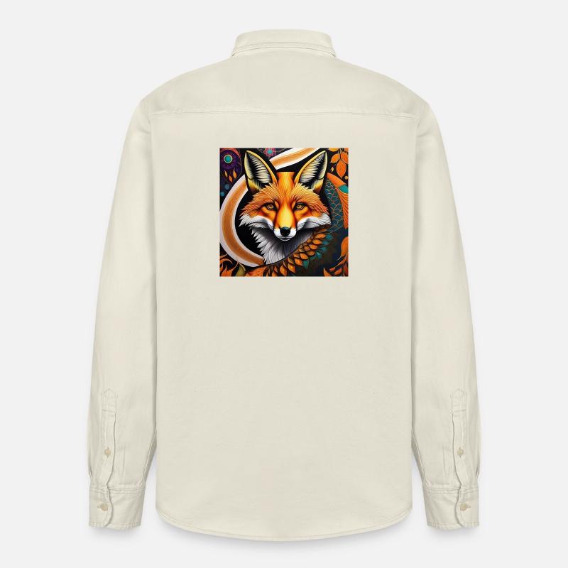 Fuchs - Relaxed Fit Unisex Organic Hemd von Stanley/Stella - Natur