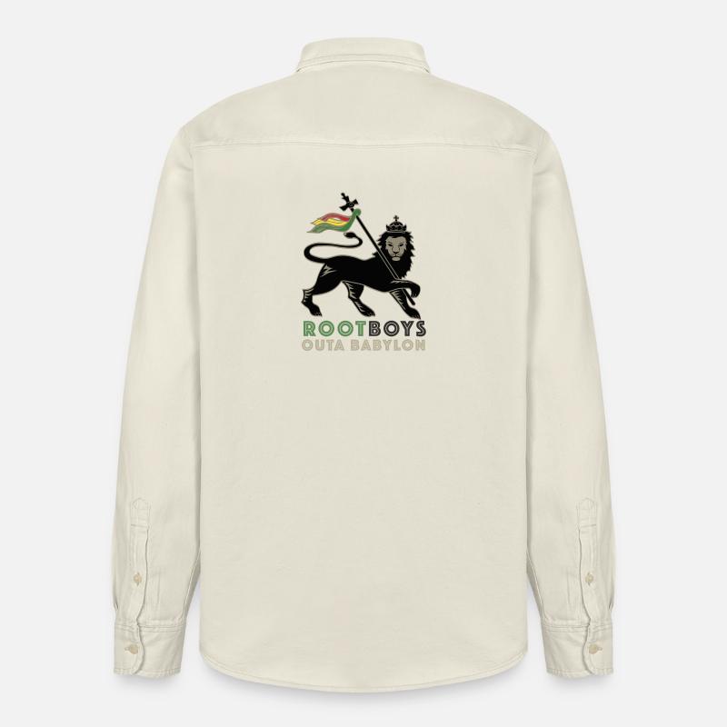RootBoys outa Babylon - Chemise unisexe coupe décontractée bio Stanley/Stella - écru doux