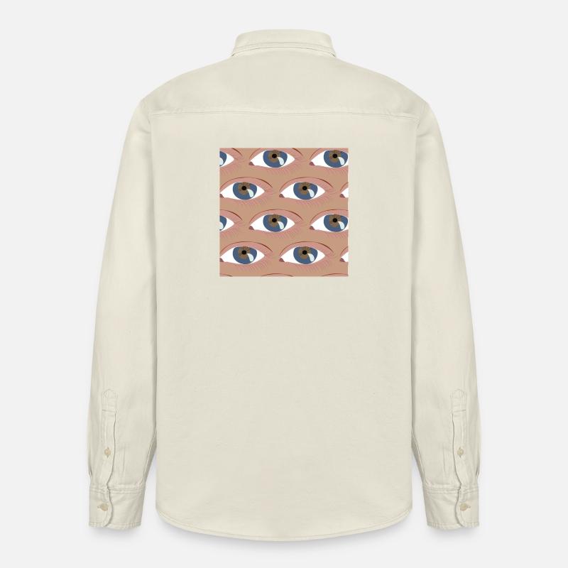 Les yeux alignés - Chemise unisexe coupe décontractée bio Stanley/Stella - écru doux