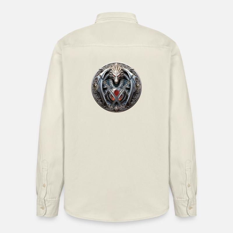 Logo Celtic Mojenn - Chemise unisexe coupe décontractée bio Stanley/Stella - écru doux