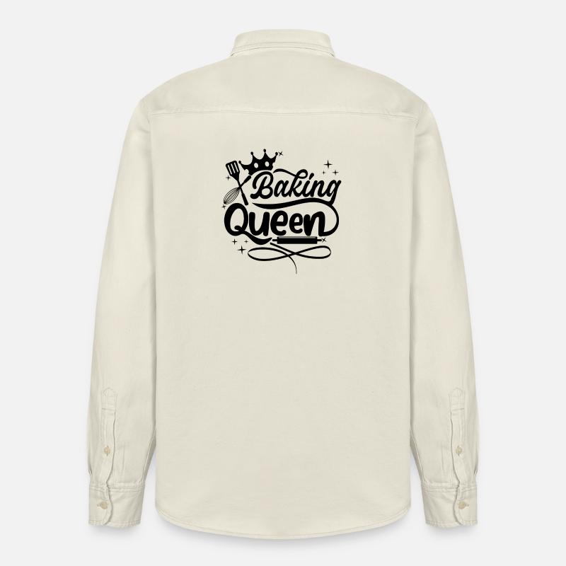 Baking Queen - Relaxed Fit Unisex Organic Hemd von Stanley/Stella - Natur