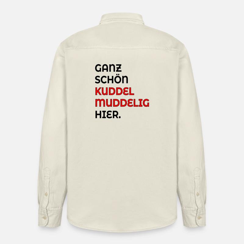 KUDDELMUDDELIG PLATTDEUTSCH SPRÜCHE - Relaxed Fit Unisex Organic Hemd von Stanley/Stella - Natur