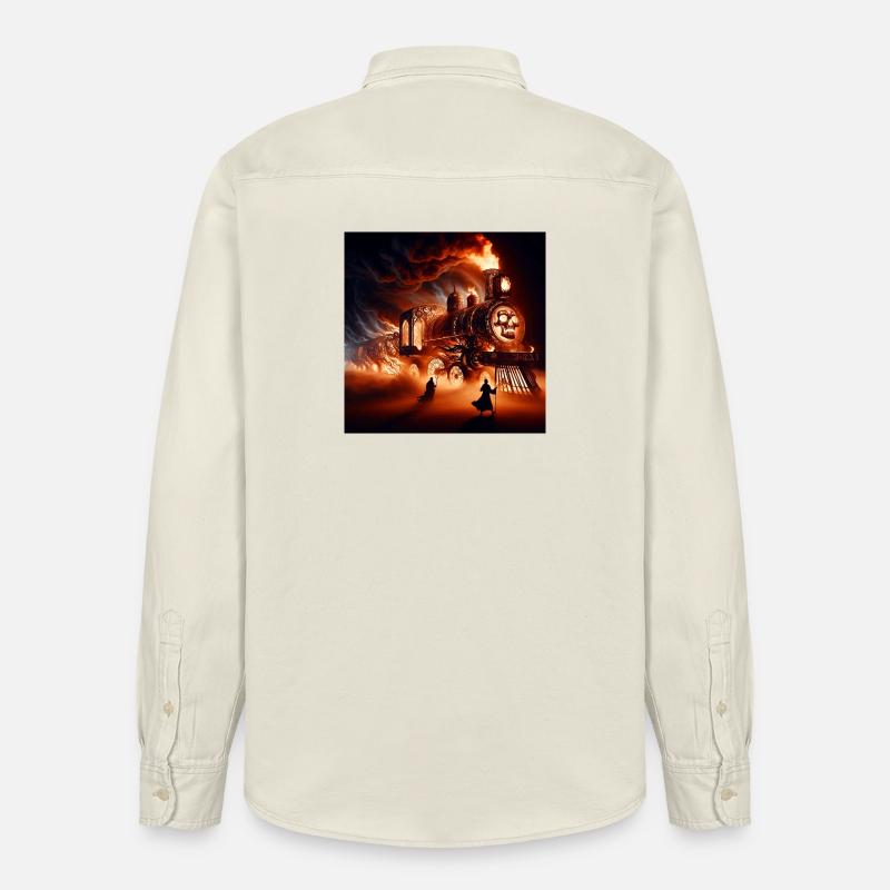 Le Train de l'Enfer - Chemise unisexe coupe décontractée bio Stanley/Stella - écru doux