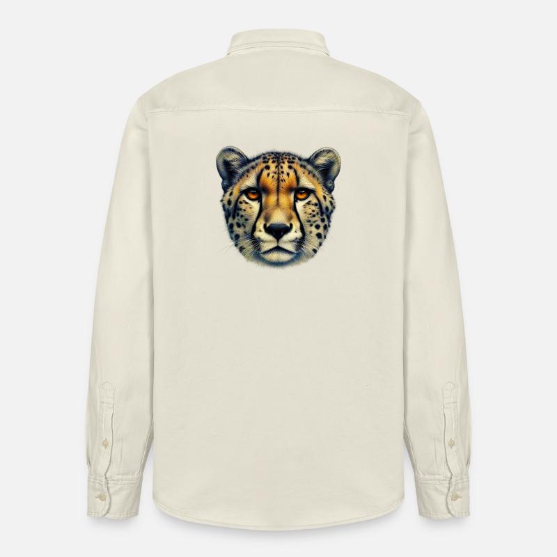 Guépard - Chemise unisexe coupe décontractée bio Stanley/Stella - écru doux