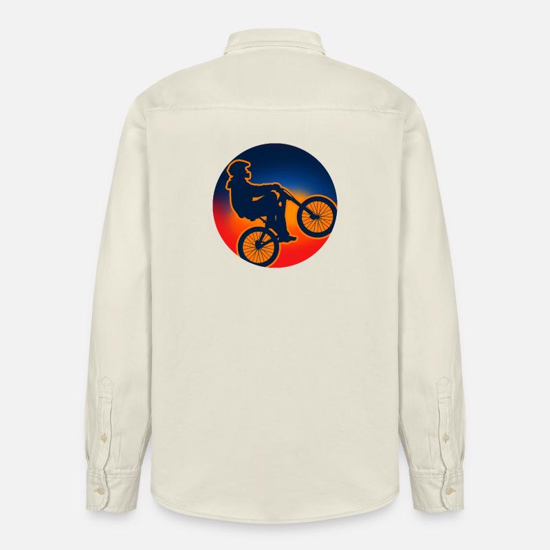 Vélo VTT Cyclisme Cadeau - Chemise unisexe coupe décontractée bio Stanley/Stella - écru doux