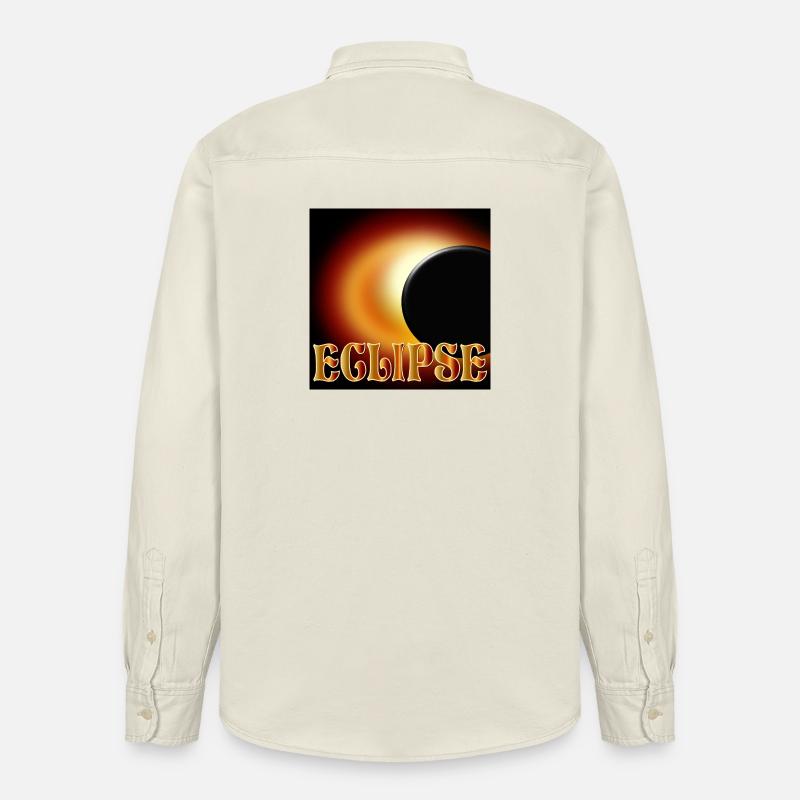 ÉCLIPSE SOLAIRE ASTRONOMIE D’ÉCLIPSE - Chemise unisexe coupe décontractée bio Stanley/Stella - écru doux