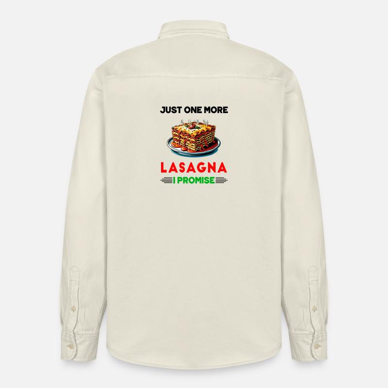 Nur noch eine Lasagne, versprochen - Relaxed Fit Unisex Organic Hemd von Stanley/Stella - Natur