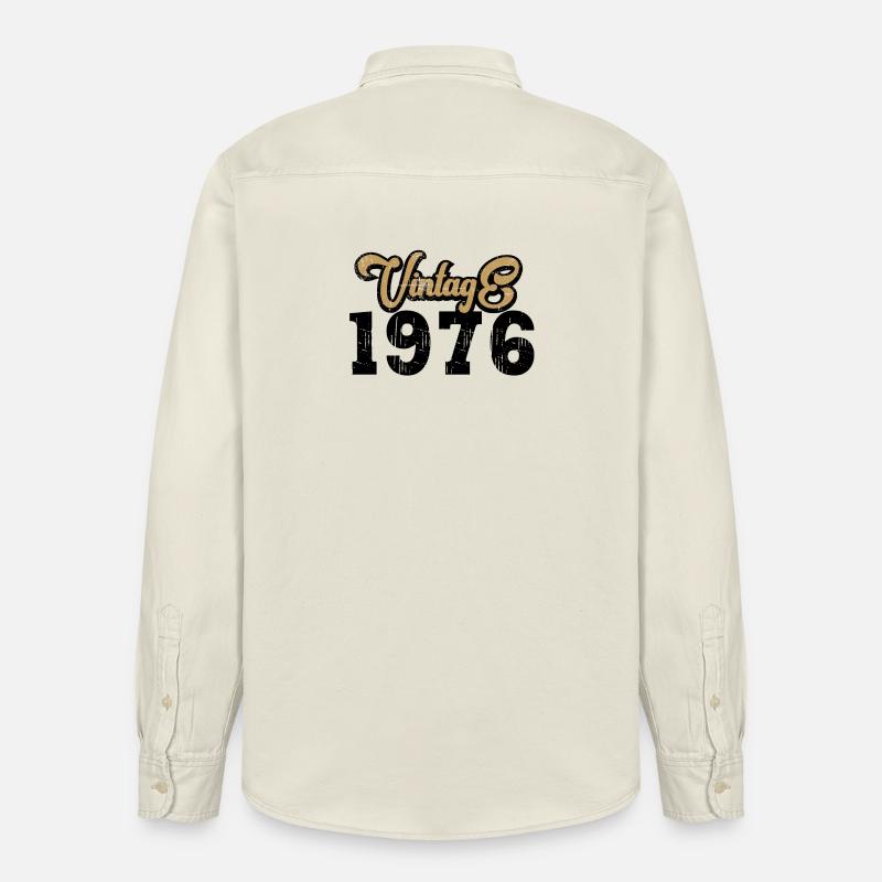 Millésime 1976 - Chemise unisexe coupe décontractée bio Stanley/Stella - écru doux