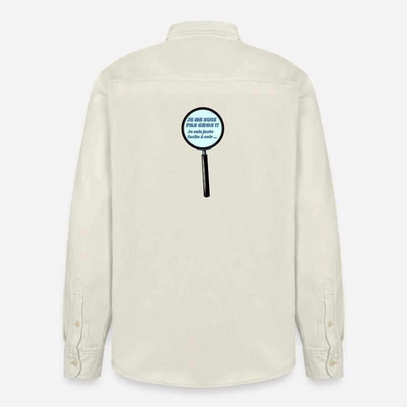 Ich bin nicht dick - Relaxed Fit Unisex Organic Hemd von Stanley/Stella - Natur