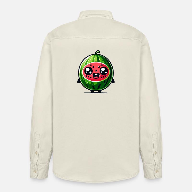 Watermelon Whimsy : la joie juteuse - Chemise unisexe coupe décontractée bio Stanley/Stella - écru doux