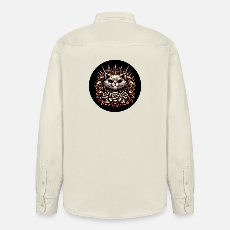Evil cat - Relaxed Fit Unisex Organic Hemd von Stanley/Stella - Natur