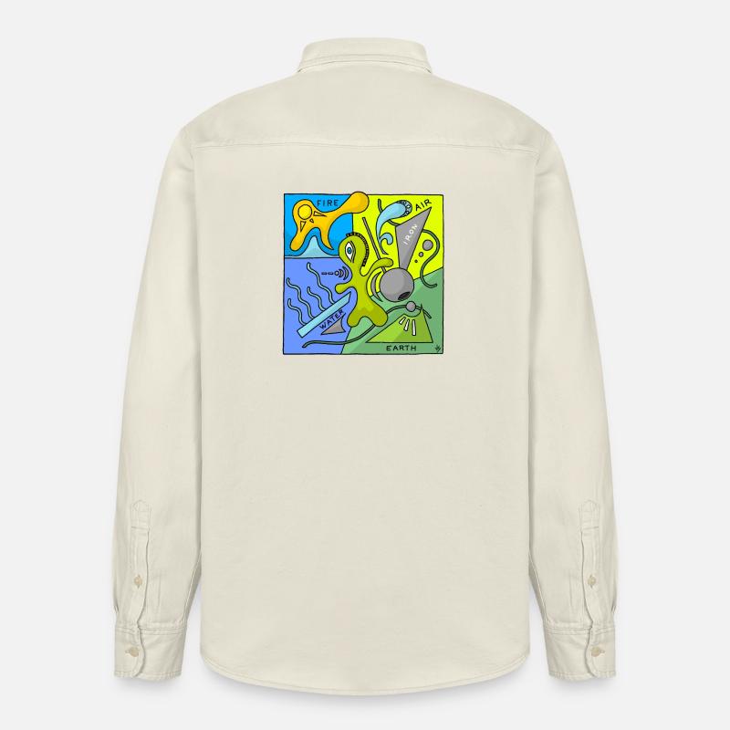 Four éléments - Chemise unisexe coupe décontractée bio Stanley/Stella - écru doux