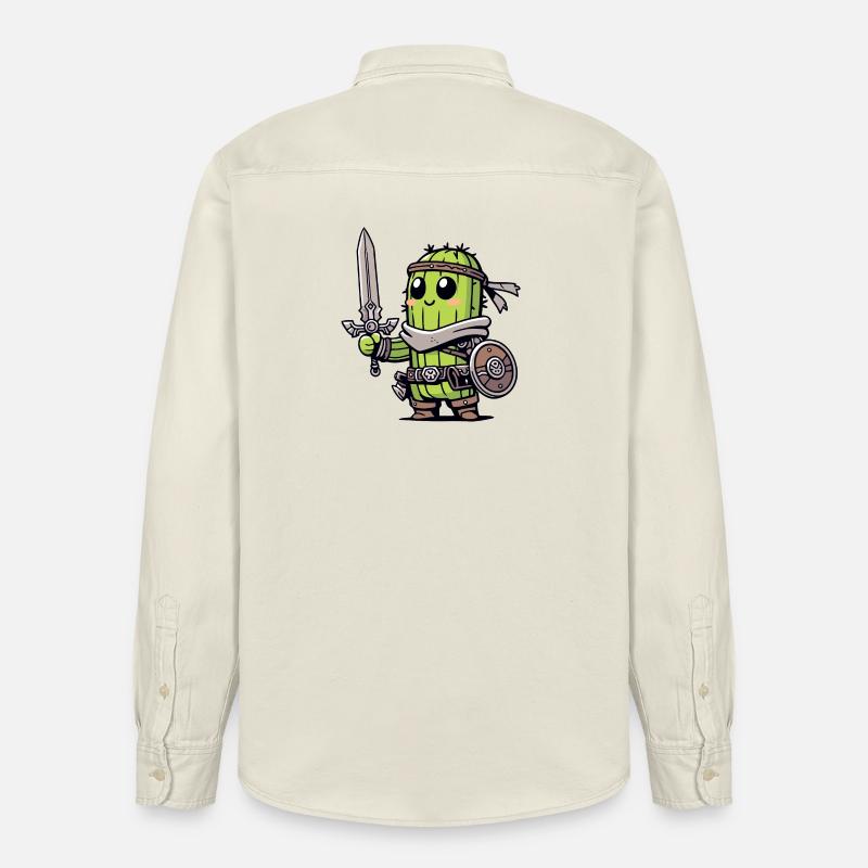 Avocado Knight: Der Bravocado-Krieger - Relaxed Fit Unisex Organic Hemd von Stanley/Stella - Natur