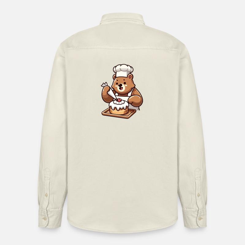 Baker Bear: Der Kuchenbeschwörer - Relaxed Fit Unisex Organic Hemd von Stanley/Stella - Natur